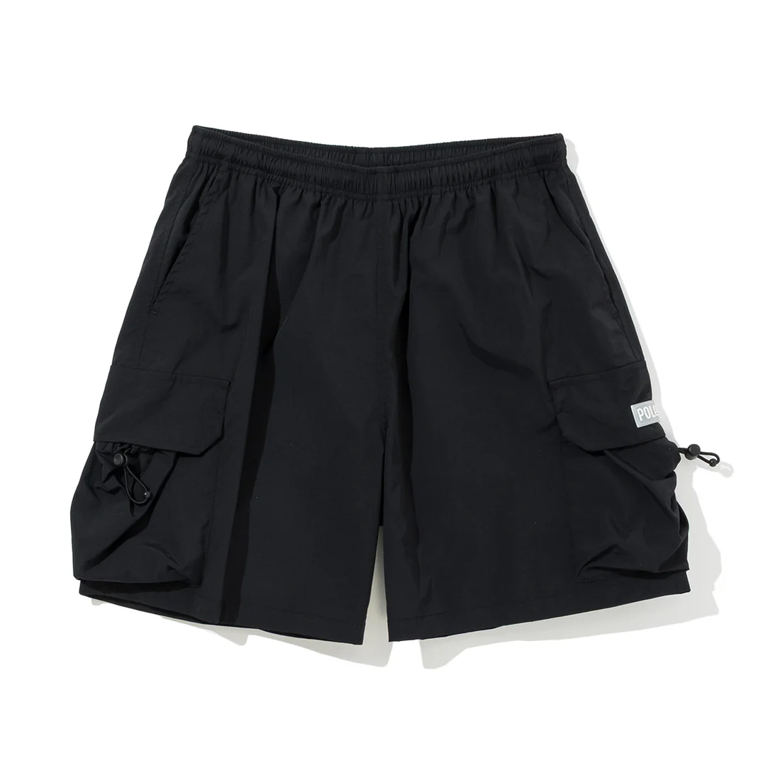 POLER SHIRRING NYLON WIDE CARGO SHORTS
