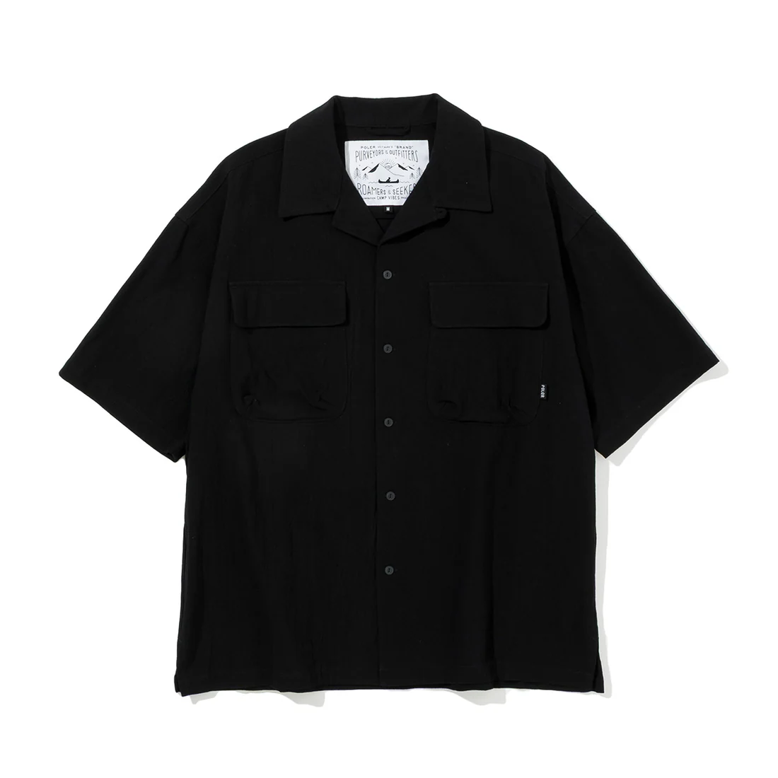 POLER HEMP RELAX OPEN COLLAR SHIRT