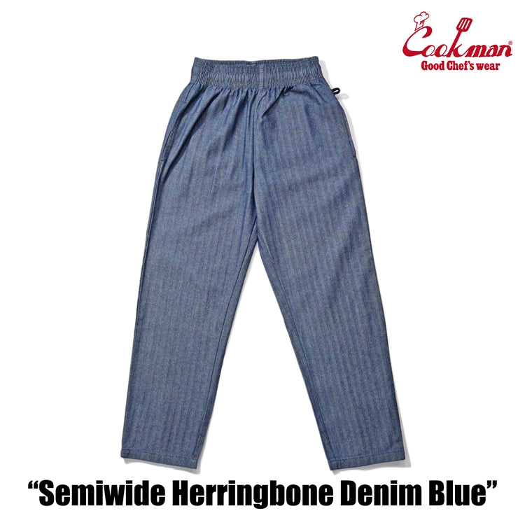 Cookman Chef Pants Semiwide Herringbone
