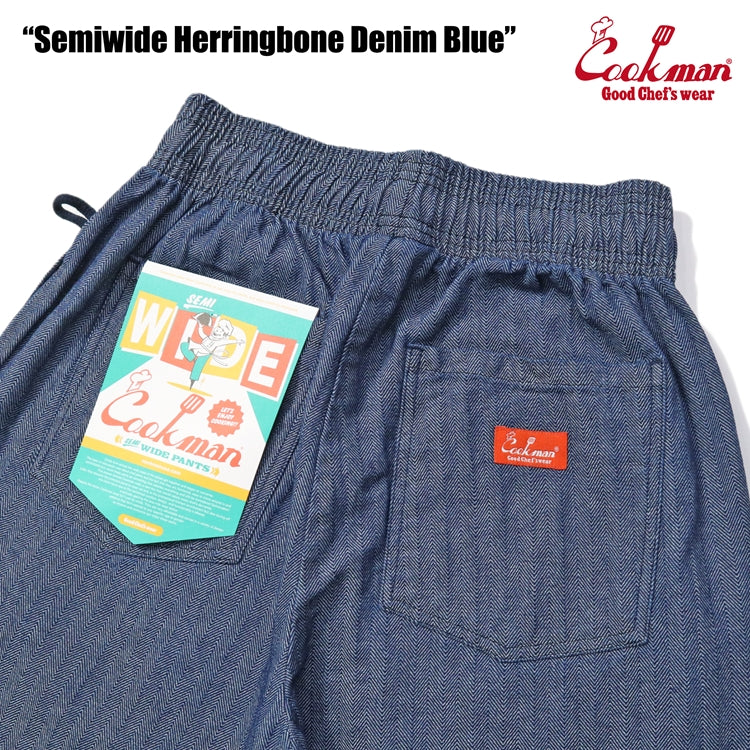 Cookman Chef Pants Semiwide Herringbone