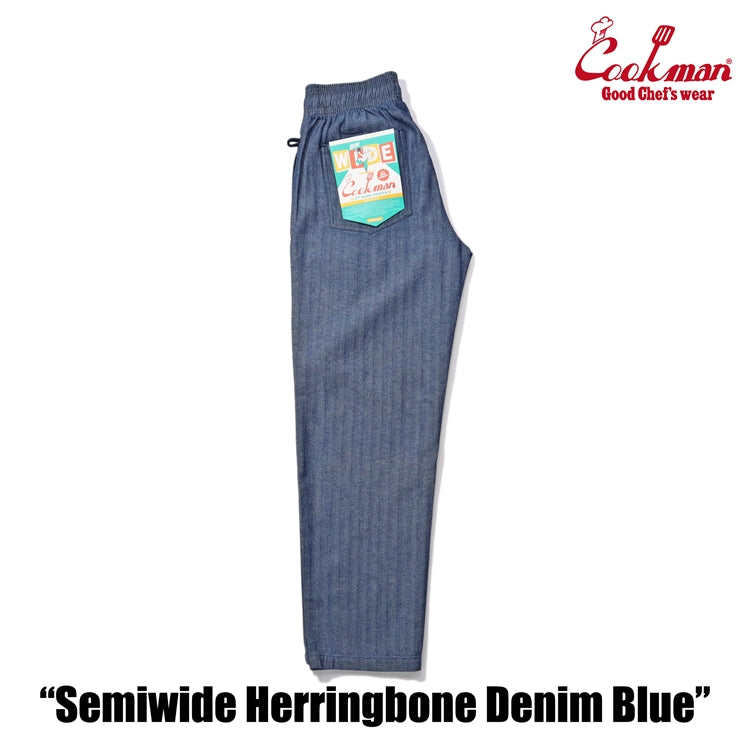 Cookman Chef Pants Semiwide Herringbone