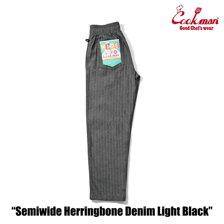Cookman Chef Pants Semiwide Herringbone