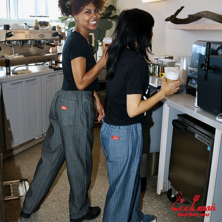 Cookman Chef Pants Semiwide Herringbone