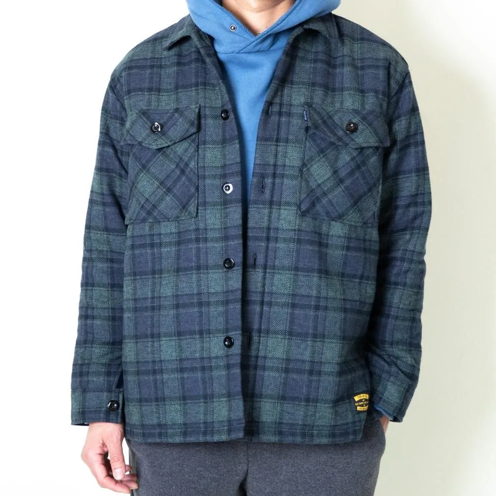 TURN ME ON Checkered flannel x quilted jacket