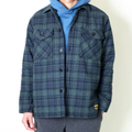 TURN ME ON Checkered flannel x quilted jacket