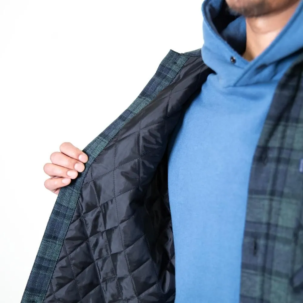 TURN ME ON Checkered flannel x quilted jacket
