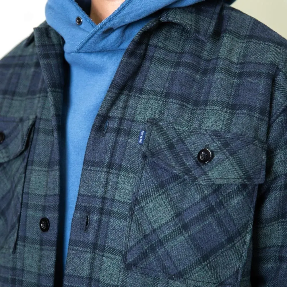 TURN ME ON Checkered flannel x quilted jacket