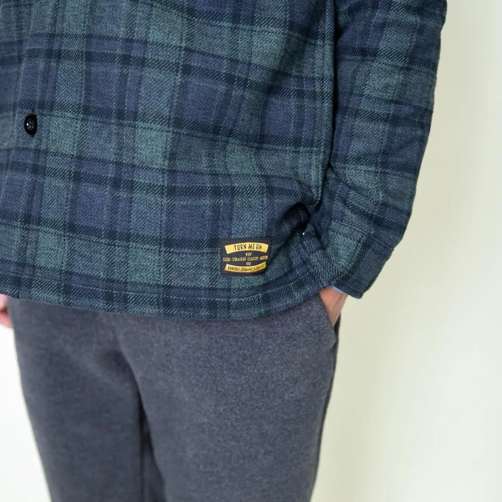 TURN ME ON Checkered flannel x quilted jacket
