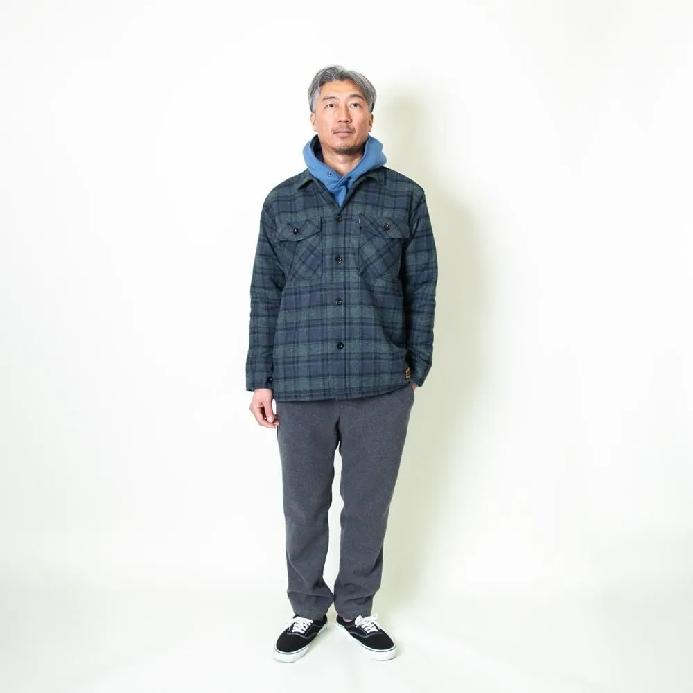 TURN ME ON Checkered flannel x quilted jacket