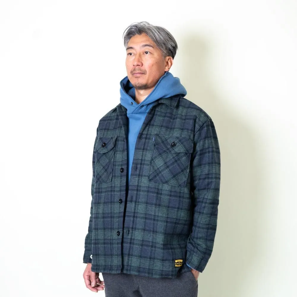 TURN ME ON Checkered flannel x quilted jacket