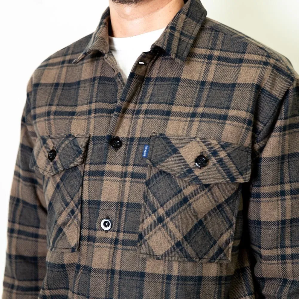 TURN ME ON Checkered flannel x quilted jacket