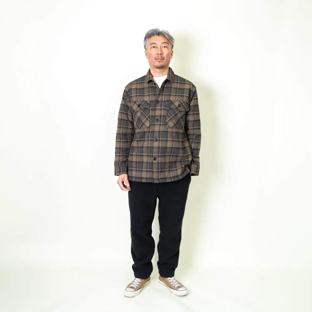 TURN ME ON Checkered flannel x quilted jacket