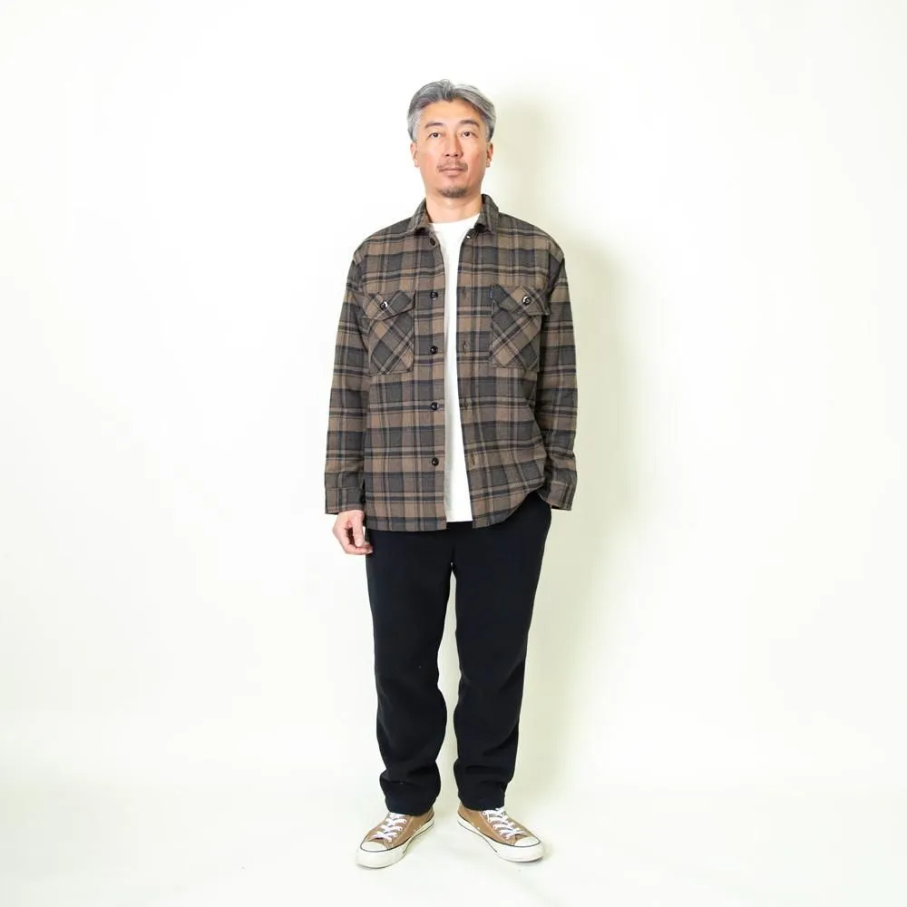 TURN ME ON Checkered flannel x quilted jacket