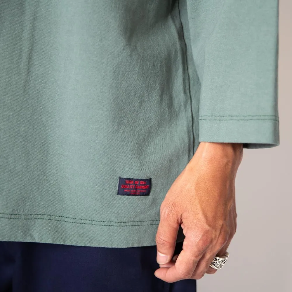 TURN ME ON  9分袖TEE  GREEN