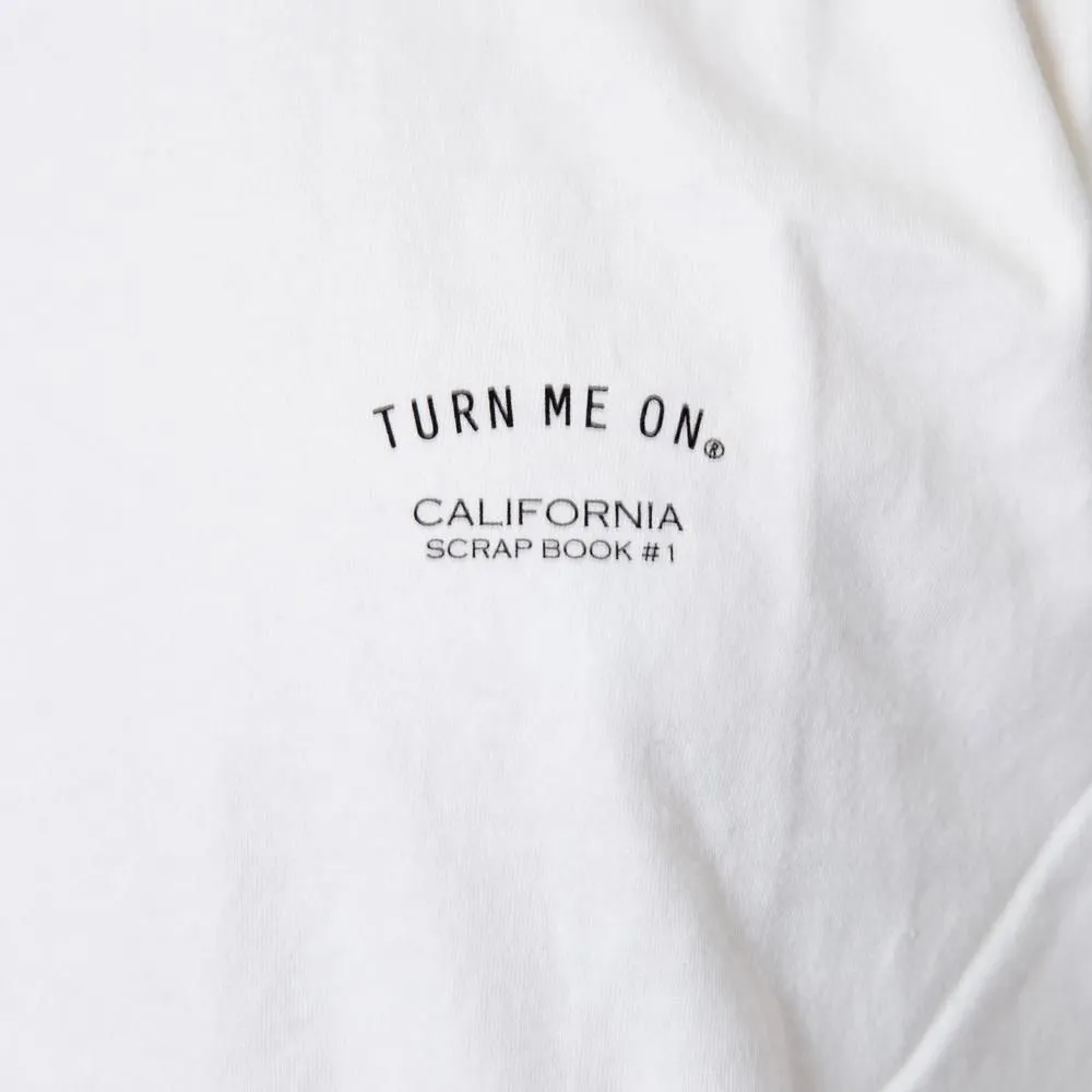 TURN ME ON CA SCRAP BOOK#1 TEE WHITE