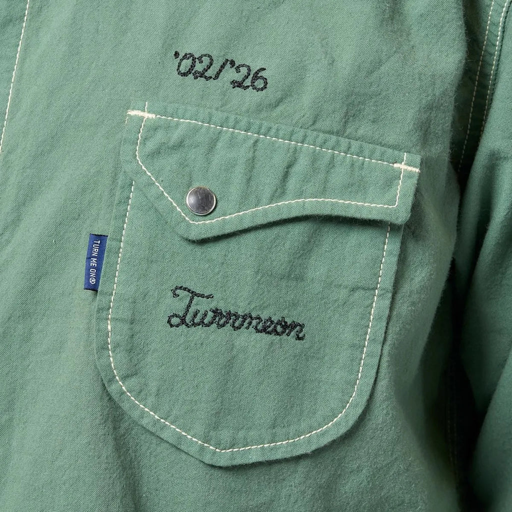TURN ME ON ウエスタンシャツ GREEN
