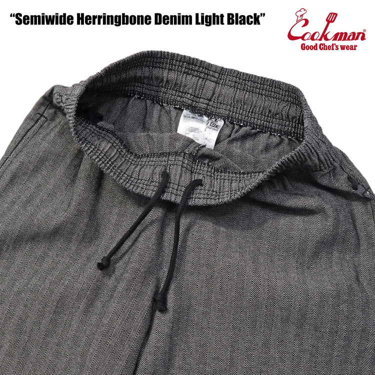 Cookman Chef Pants Semiwide Herringbone