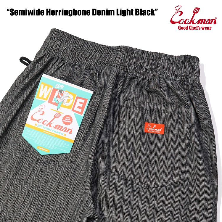 Cookman Chef Pants Semiwide Herringbone
