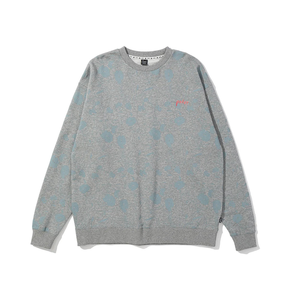 POLER ORCHID FLORAL CREW BLACK