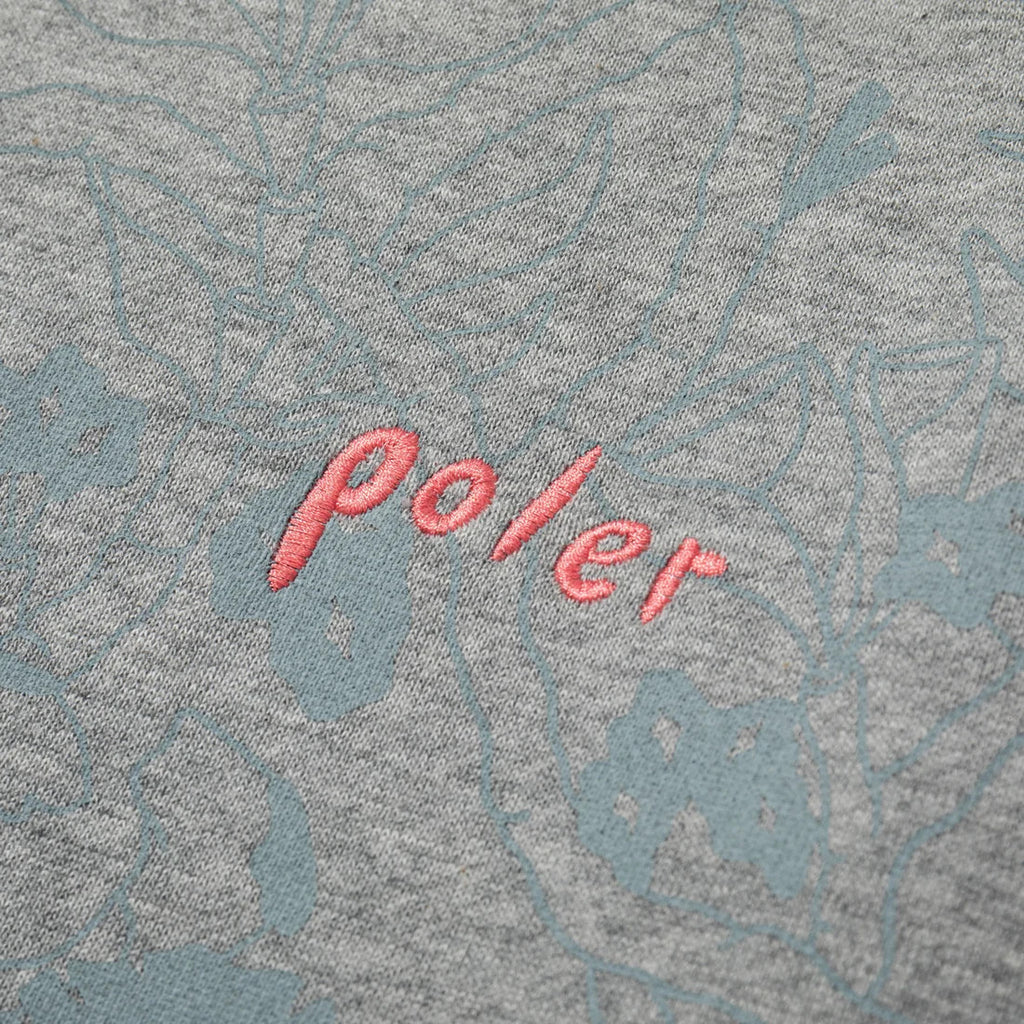 POLER ORCHID FLORAL CREW BLACK
