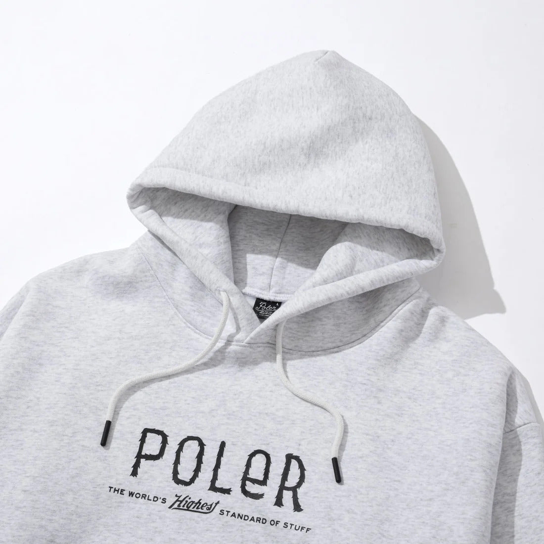 POLER FURRY FONT HOOD ASH GREY