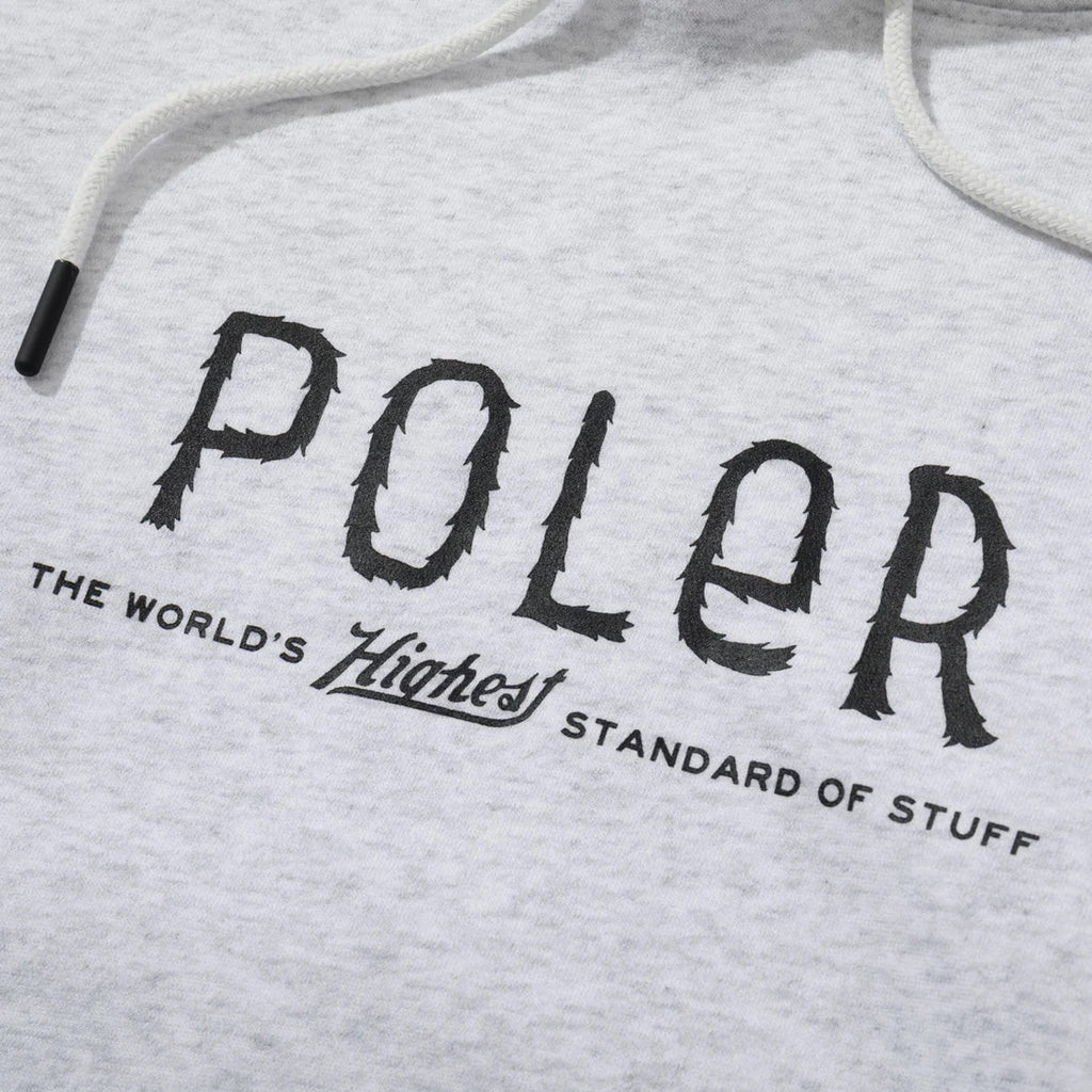 POLER FURRY FONT HOOD ASH GREY