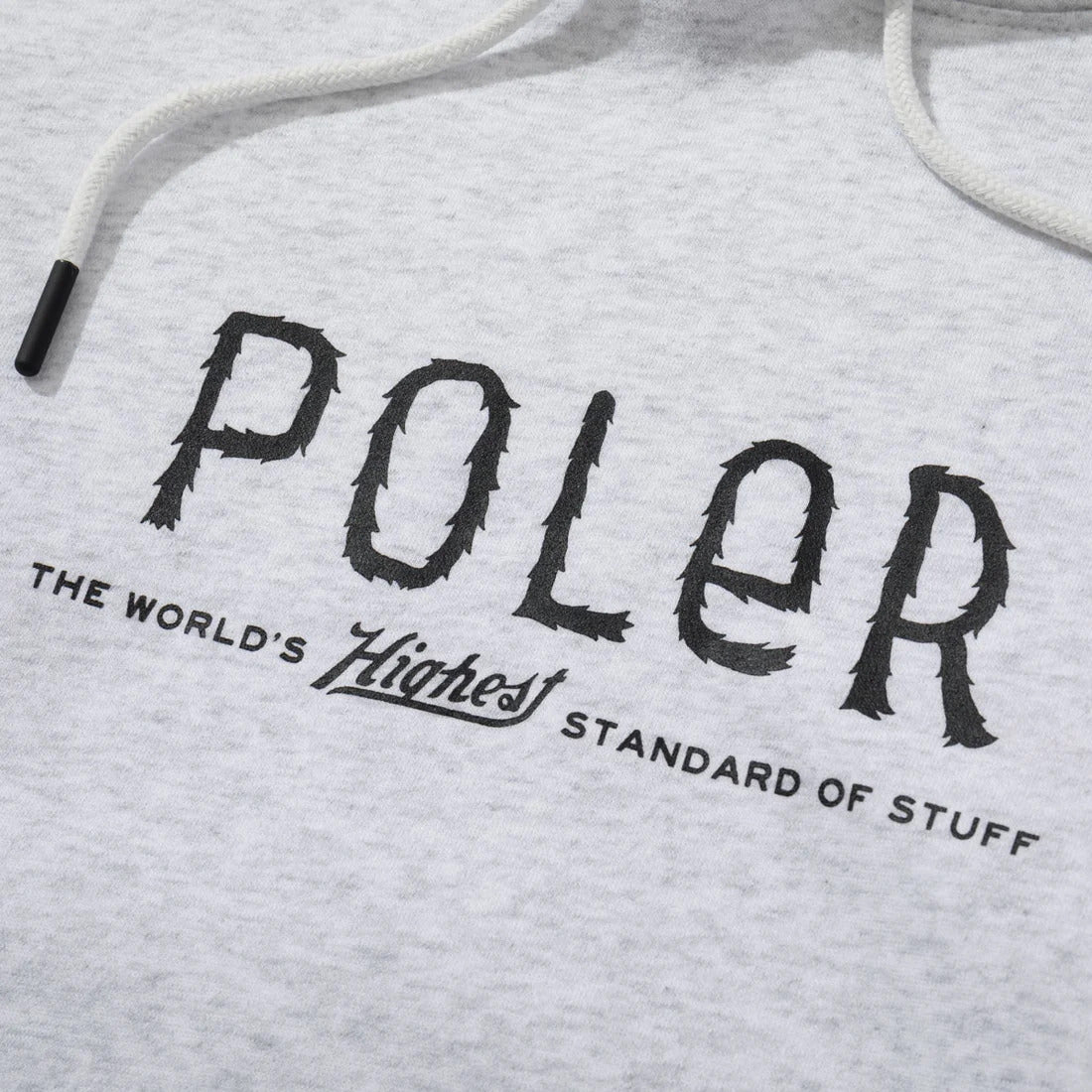 POLER FURRY FONT HOOD ASH GREY