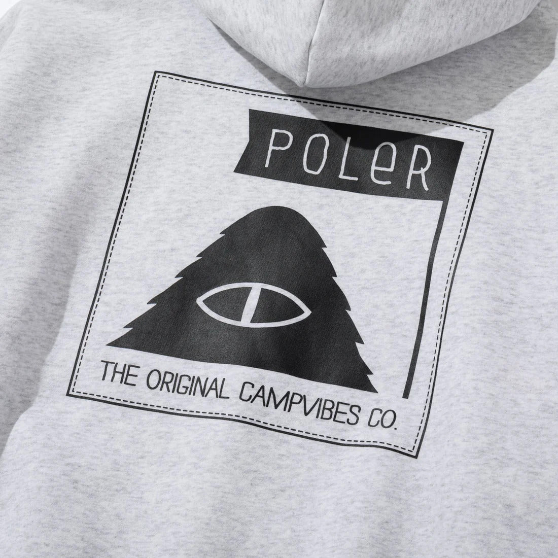 POLER FURRY FONT HOOD ASH GREY