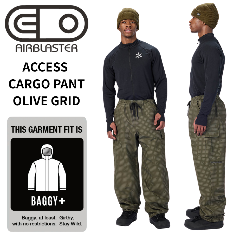 AIRBLASTER Access Cargo Pant Olive Grid