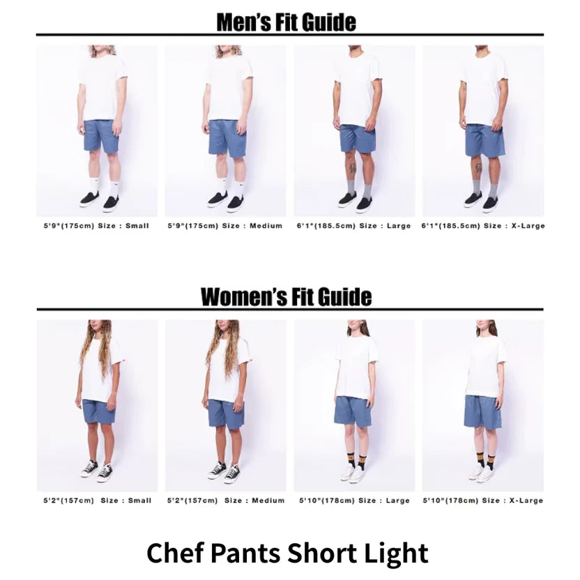 Cookman Chef Pants Short Denim