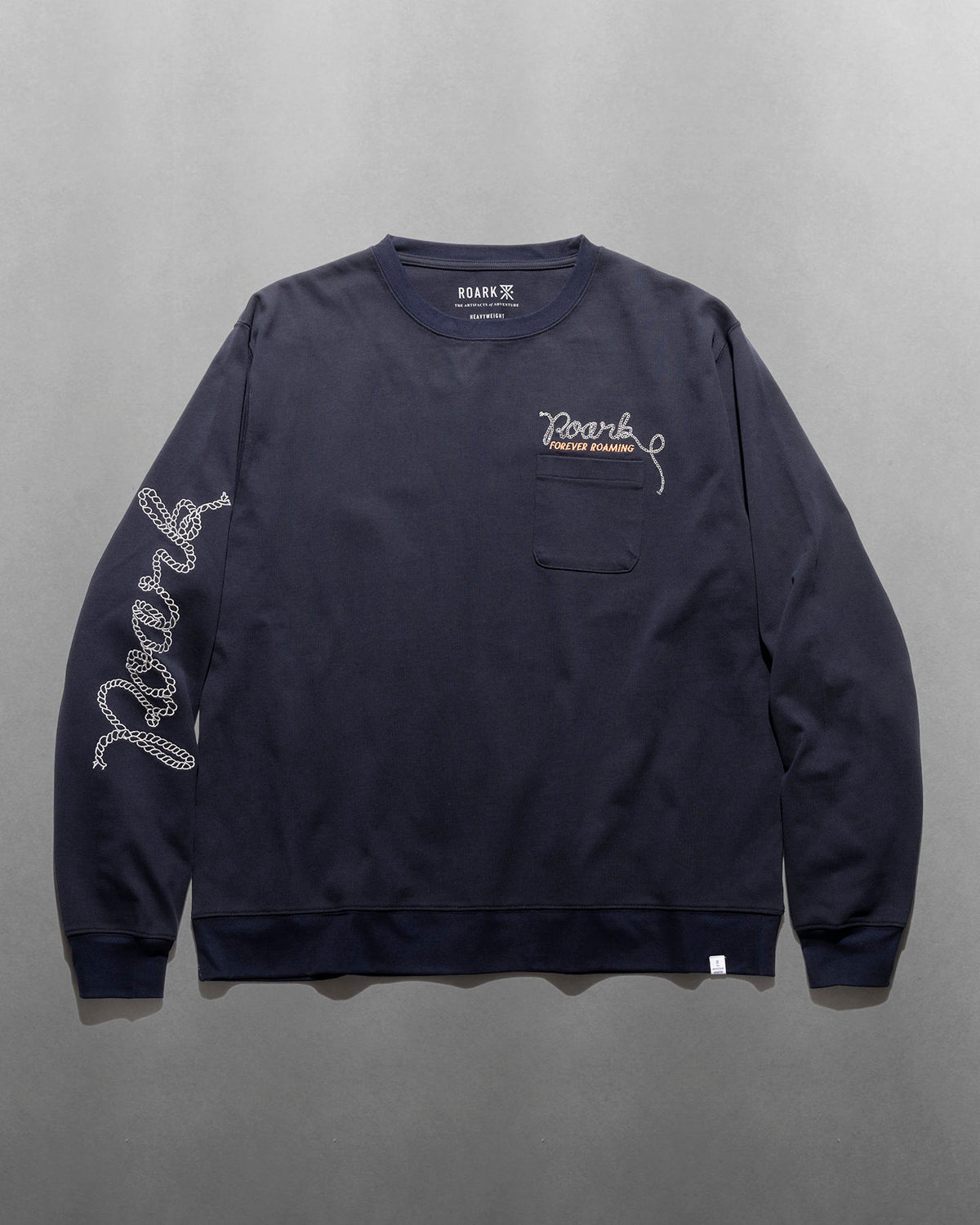 ROARK "ROAMING" 14oz H/W L/S TEE Dark Navy
