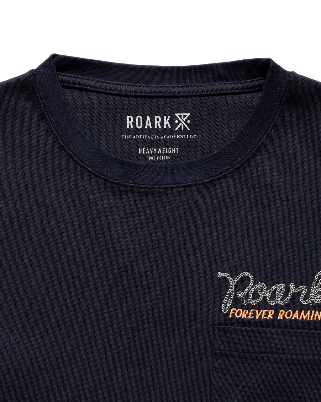 ROARK "ROAMING" 14oz H/W L/S TEE Dark Navy