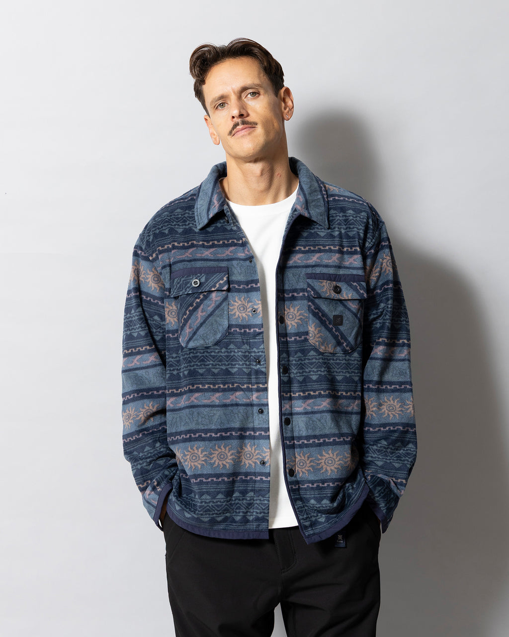 ROARK FLEECE EMBER OVER SHIRT NAVY