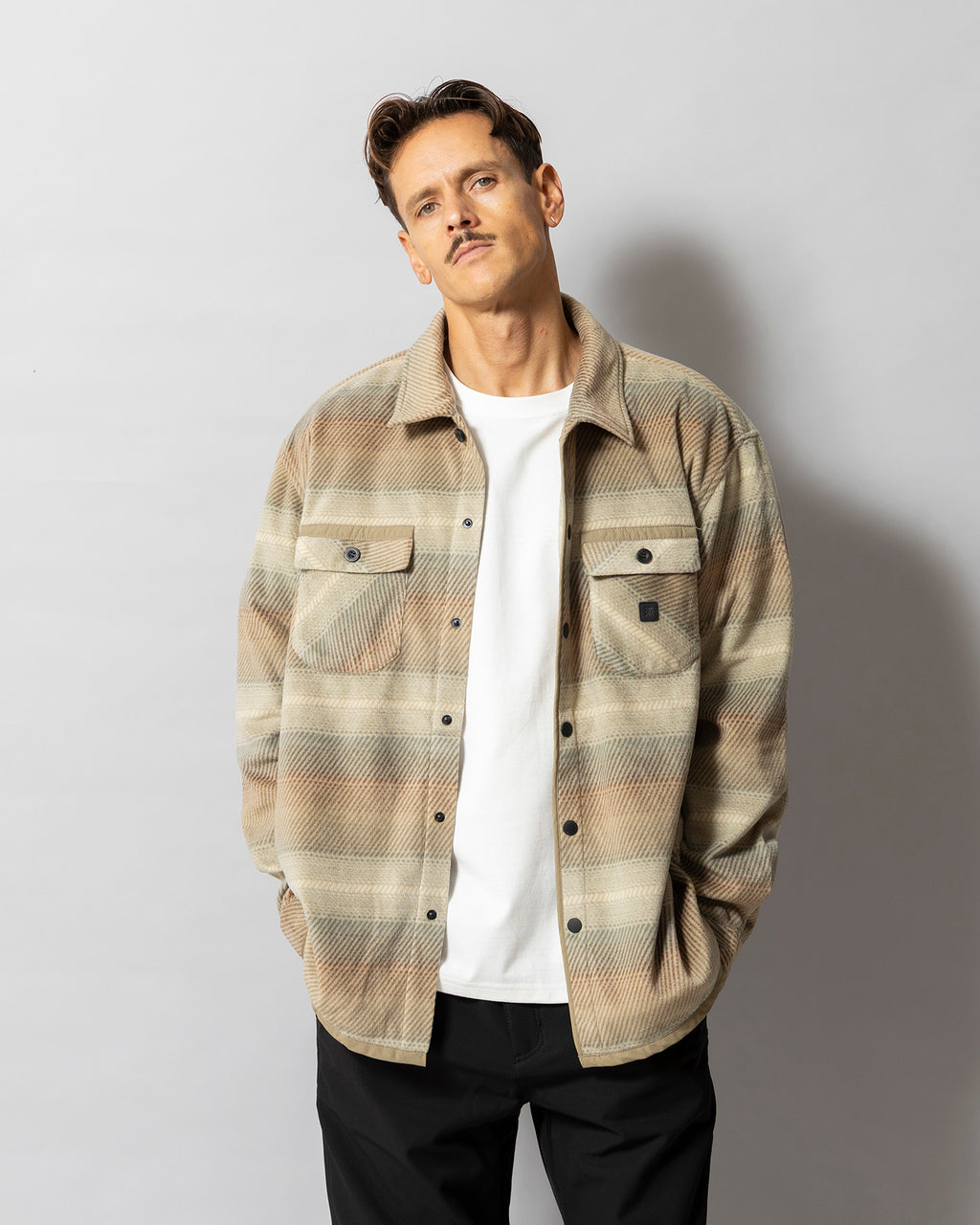 ROARK FLEECE EMBER OVER SHIRT SAND