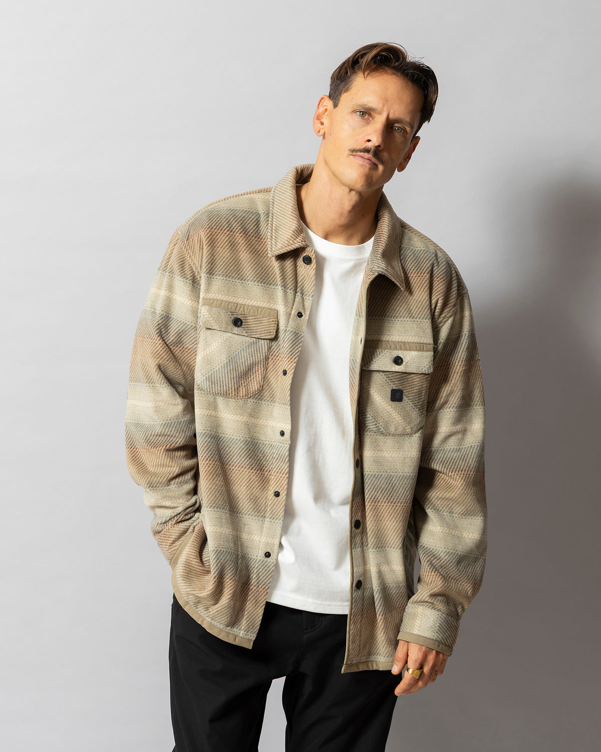 ROARK FLEECE EMBER OVER SHIRT SAND