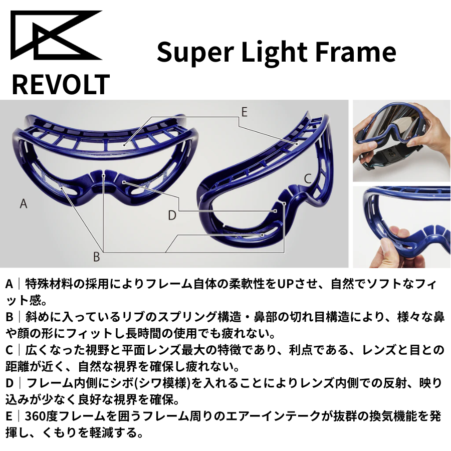 REVOLT 平面 Super Light Frame/Spap Buckel Band (マグネット式)