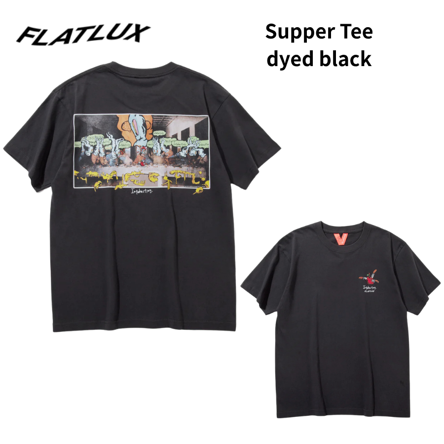FLATLUX  Supper Tee dyed black
