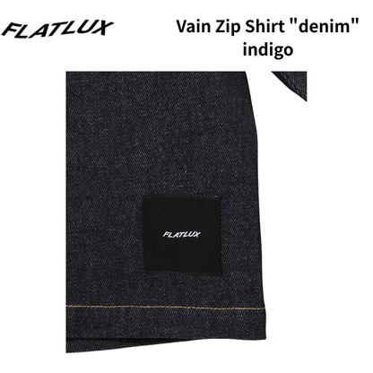 FLATLUX  Vain Zip Shirt "denim" indigo