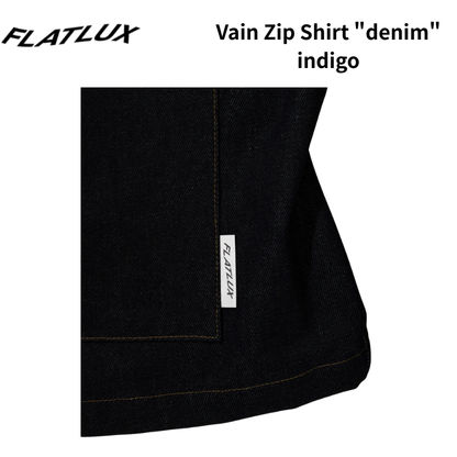 FLATLUX  Vain Zip Shirt "denim" indigo