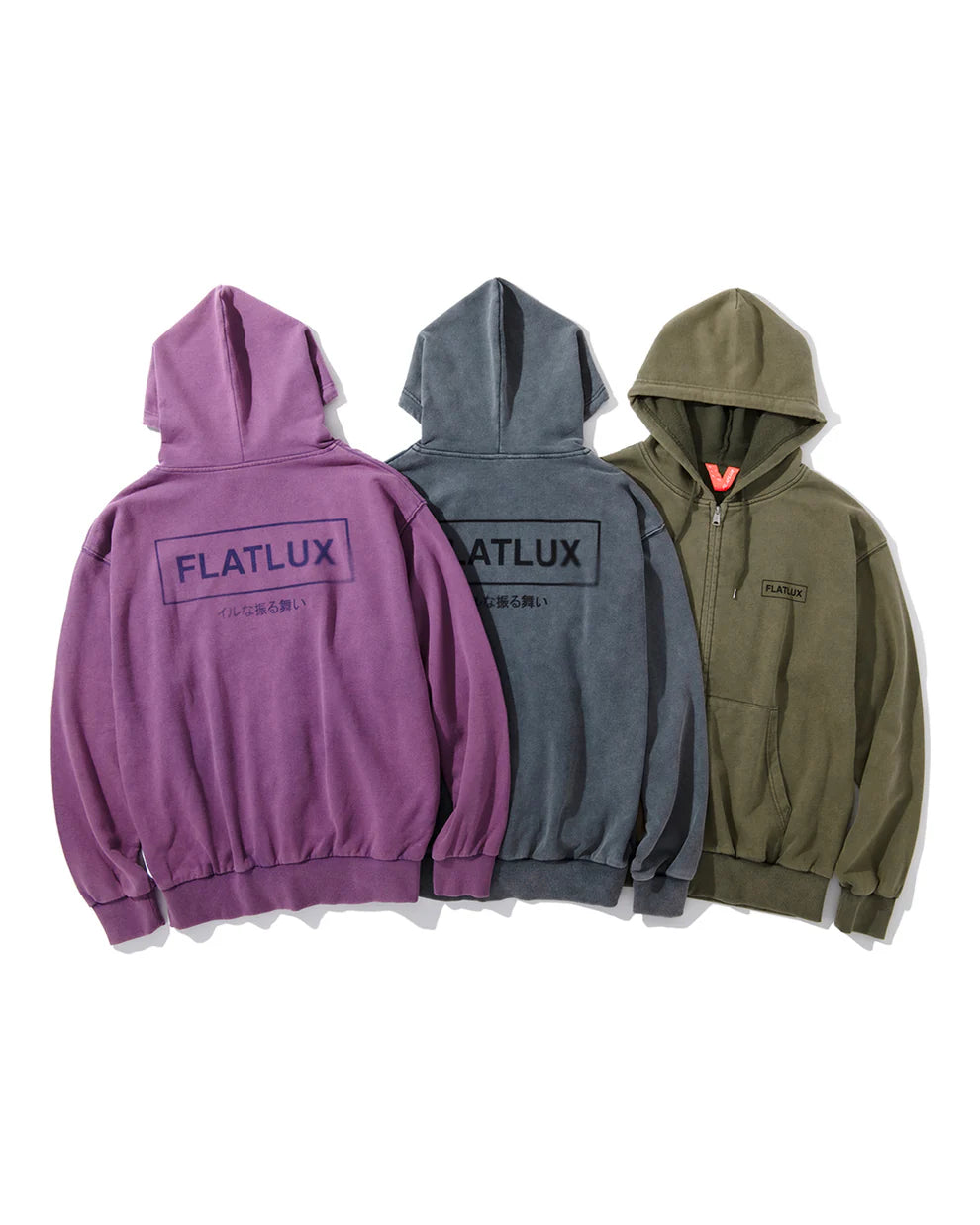 FLATLUX Distress Zip Hoodie