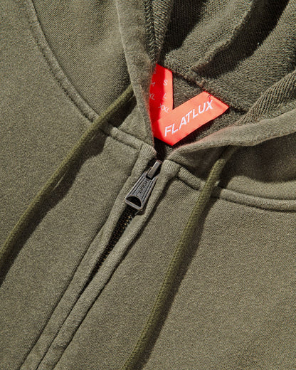 FLATLUX Distress Zip Hoodie