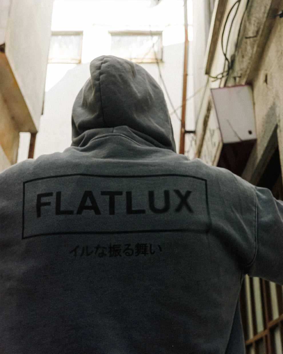 FLATLUX Distress Zip Hoodie