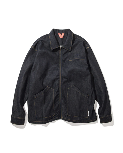 FLATLUX  Vain Zip Shirt "denim" indigo