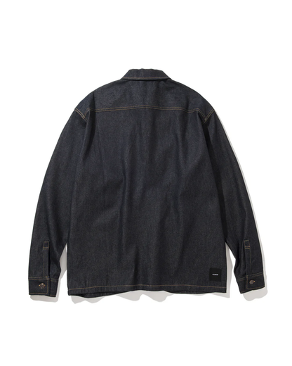 FLATLUX  Vain Zip Shirt "denim" indigo